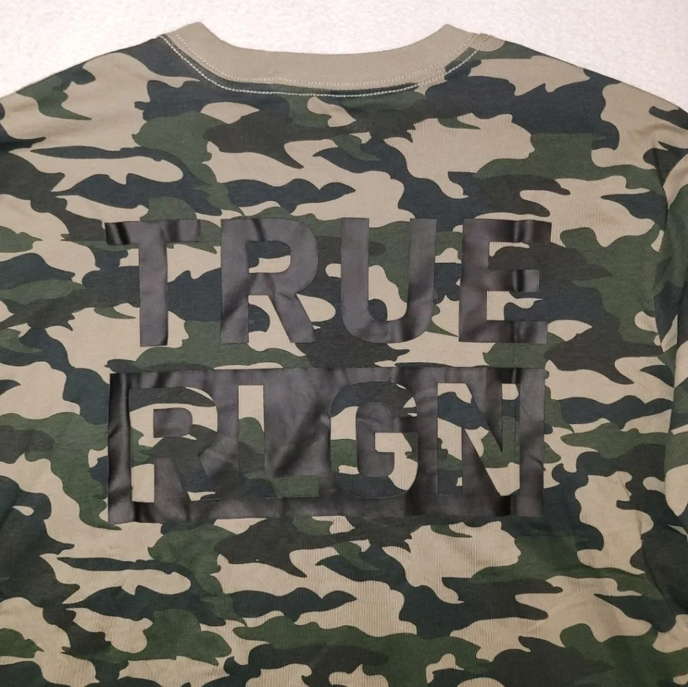 NWT True Religion Camo Print Long Sleeve Tee